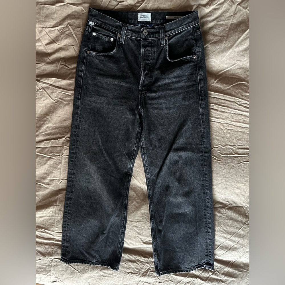 Citizens Of Humanity "Gaucho" Black Flare & Wide Leg Jeans - Sz 25